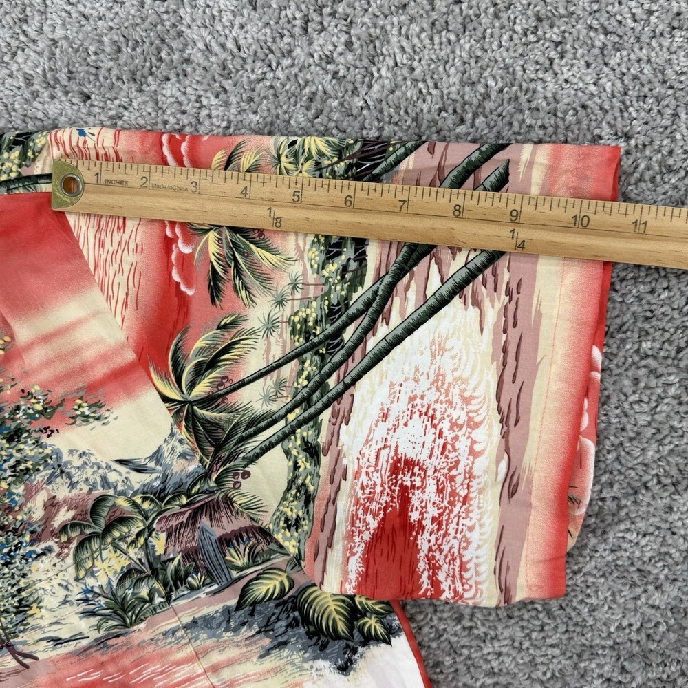 Kalaheo Hawaiian Shirt Men's L Beach Tropical AOP Camp Made In USA Rayon - Picture 6 of 8